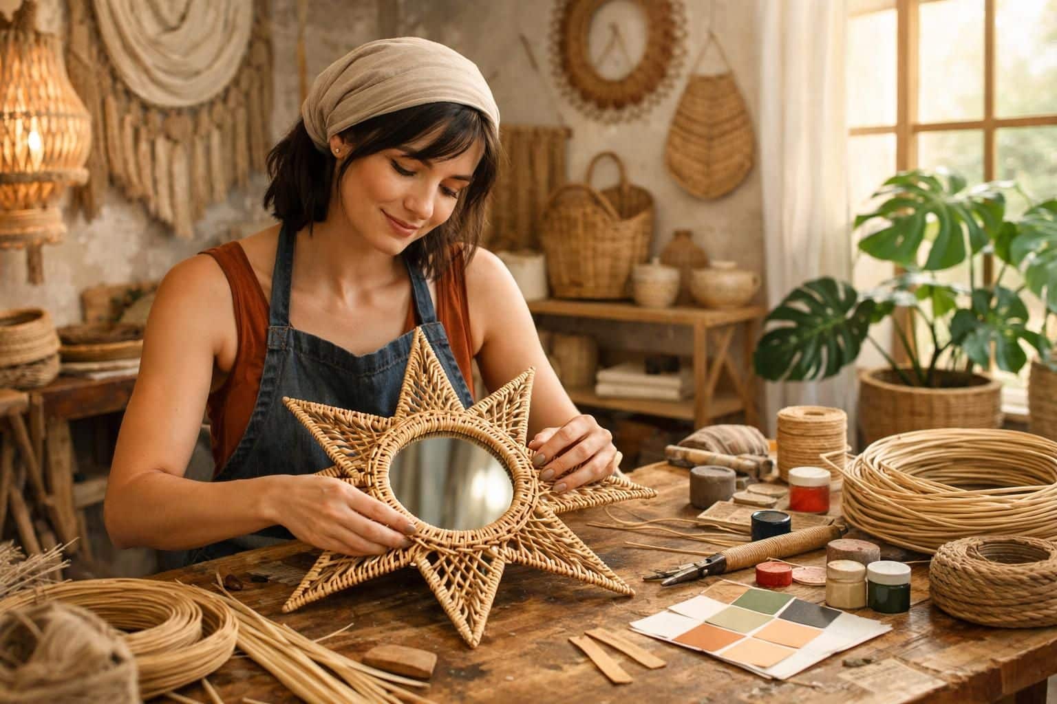 découvrez le défi du miroir étoile en rotin, une fusion unique entre artisanat traditionnel et créativité contemporaine pour sublimer votre intérieur.